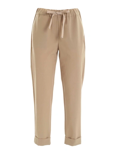 Semicouture Buddy Pants In Sand Color In Beige