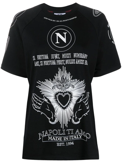 Gcds Woman Black Napoli T-shirt