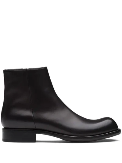Prada Zip-fastening Ankle Boots In Black