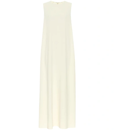 The Row Eno Crepe Maxi Dress In Off White