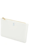 Cathy's Concepts Personalized Vegan Leather Pouch In White E