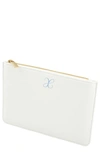 Cathy's Concepts Personalized Vegan Leather Pouch In White X