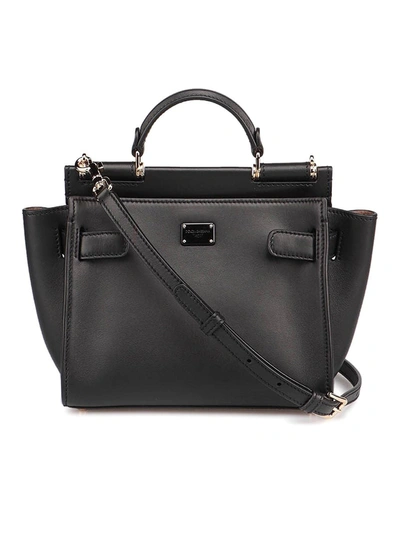 Dolce & Gabbana Sicily Soft Handbag In Black