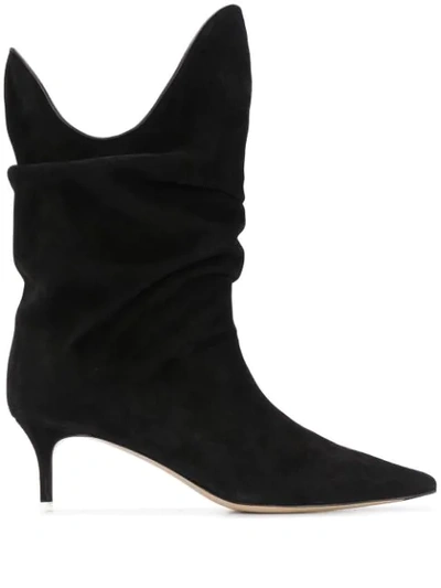 Attico Black Suede Ankle Boots