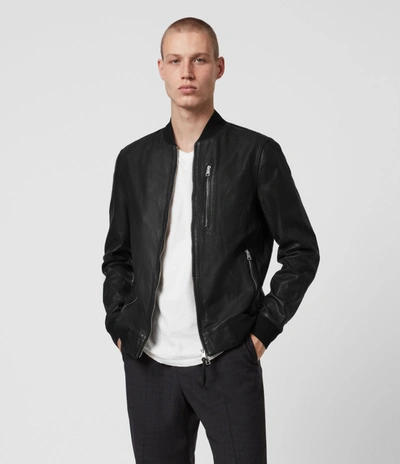 all saints bomber leather jacket