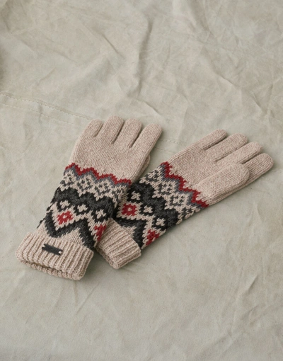 Belstaff Fairisle Wool Gloves In Multicolor