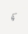Maria Tash 18ct Floating Marquise Diamond Charm Single Threaded Stud Earring In White Gold