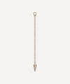 Maria Tash Long Pendulum Charm With Short Spike In Rose Gold