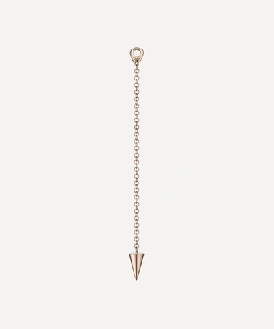 Maria Tash Long Pendulum Charm With Short Spike In Rose Gold