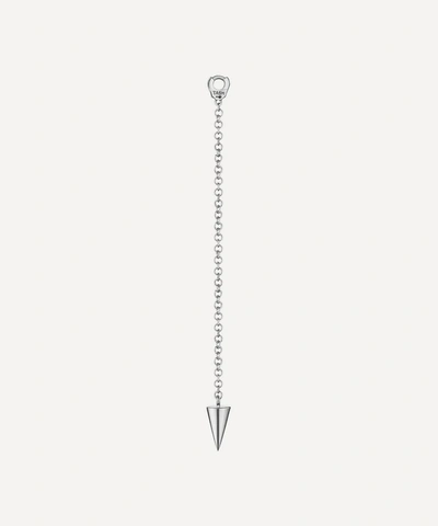 Maria Tash Long Pendulum Charm With Short Spike In White Gold