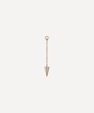 Maria Tash 14ct Short Pendulum Charm With Long Spike In Gold