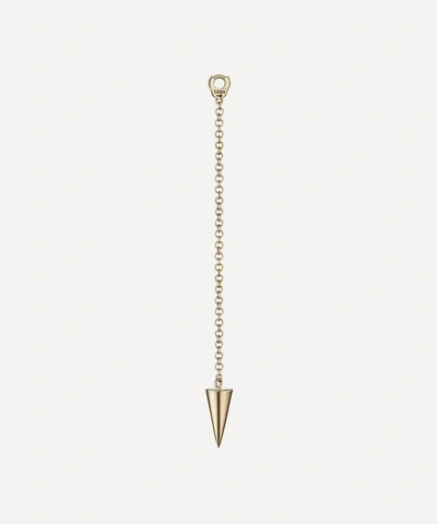 Maria Tash 14ct Long Pendulum Charm With Long Spike In Gold