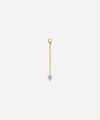 Maria Tash 18ct Short Pear Diamond Pendulum Charm In Gold