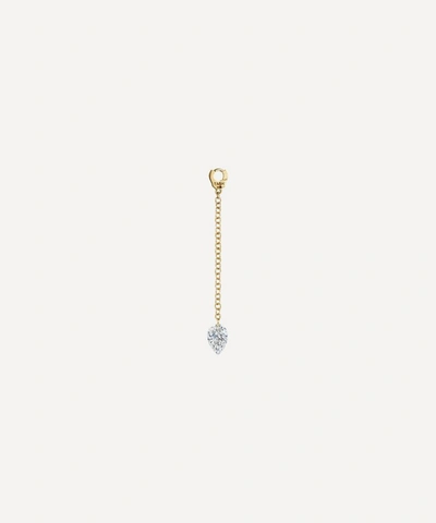 Maria Tash 18ct Short Pear Diamond Pendulum Charm In Gold