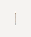 Maria Tash 18ct Short Pear Diamond Pendulum Charm In Rose Gold