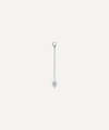 Maria Tash 18ct Short Pear Diamond Pendulum Charm In White Gold