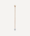 Maria Tash 18ct Long Pear Diamond Pendulum Charm In Rose Gold