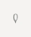 Maria Tash 18ct 9.5mm Single Short Spike Diamond Eternity Single Hoop Earring In White Gold