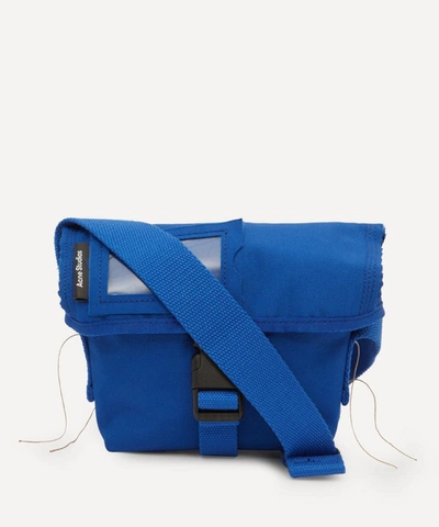 Acne Studios Mini Messenger Bag In Deep Blue