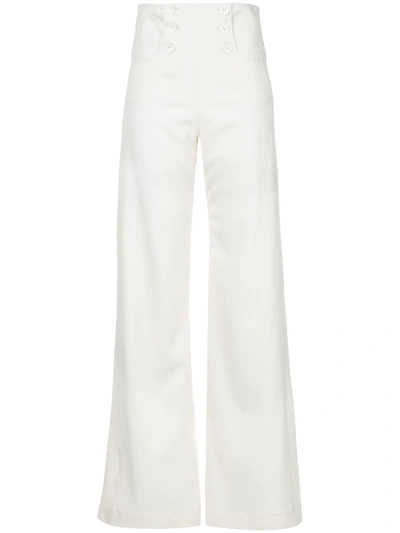 Taylor Panelled Joust Trousers In White