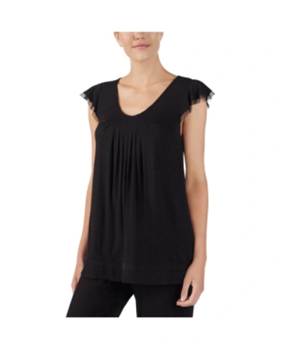 Ellen Tracy Yours To Love Short Sleeve Nightgown In Black
