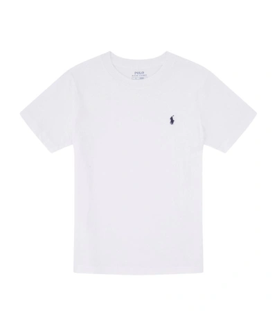 Ralph Lauren Kids' Logo Embroidered T-shirt (2-4 Years) In White