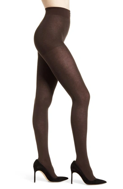 Falke Family Cotton 94 Opaque Tights In Brown