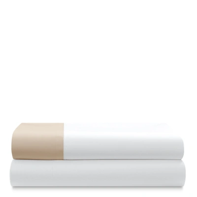 Polo Ralph Lauren Organic Cotton Sateen Border Sheeting In Coastal Sand