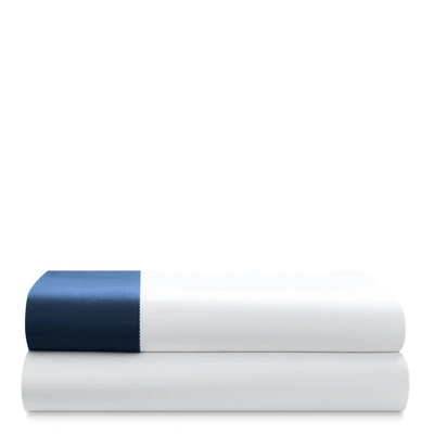 Polo Ralph Lauren Organic Cotton Sateen Border Sheeting In Polo Navy