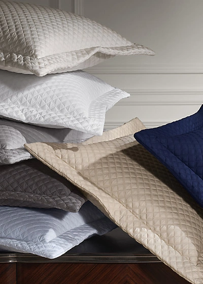 Ralph Lauren Argyle Quilted Sateen Sham In Platinum