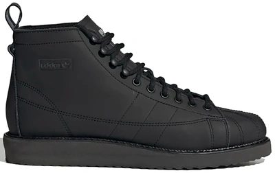 Pre-owned Adidas Originals Adidas Superstar Boot Winterized Core Black (women's) In Core Black/core Black/grey Five