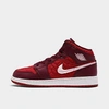 Nike Jordan Girls' Big Kids' Air 1 Mid Se Casual Shoes In Red