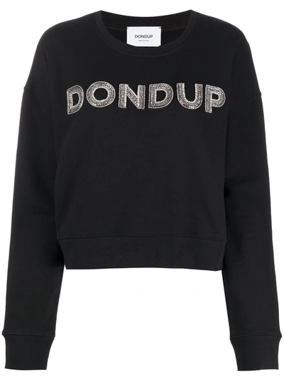 Dondup Branded Long-sleeve T-shirt In Black