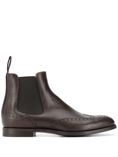 Scarosso Oliver Chelsea Boots In Brown