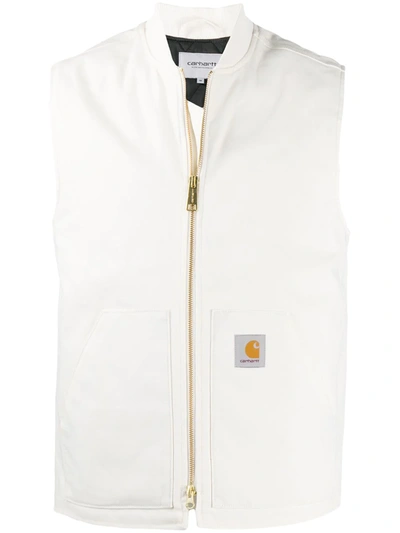 Carhartt White Zipped Gilet