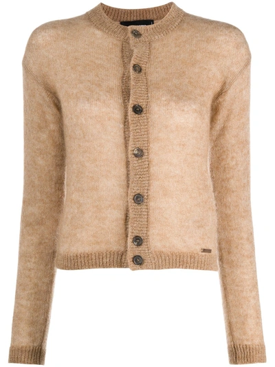 Dsquared2 Knitted Cardigan In Neutrals