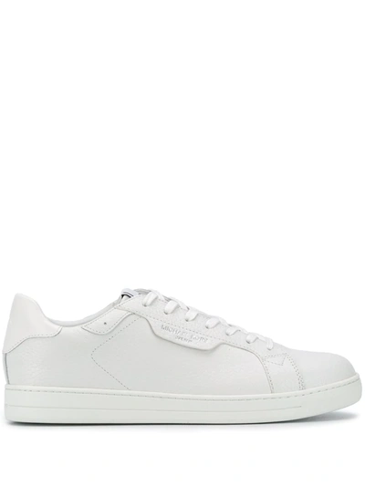 Michael Michael Kors Keating Pebbled Leather Trainers In White