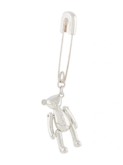 Ambush Bear-detail Pin Earring In Silver