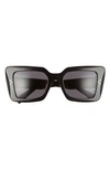 Celine 54mm Squared Cat Eye Sunglasses In Black