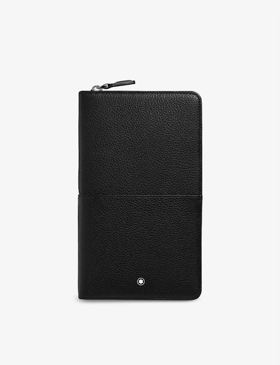 Montblanc Meisterstück Soft Grain Leather Travel Wallet In Black