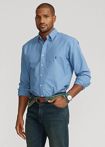 Polo Ralph Lauren Men's Big & Tall Classic Fit Long-sleeve Oxford Shirt In Bastille Blue