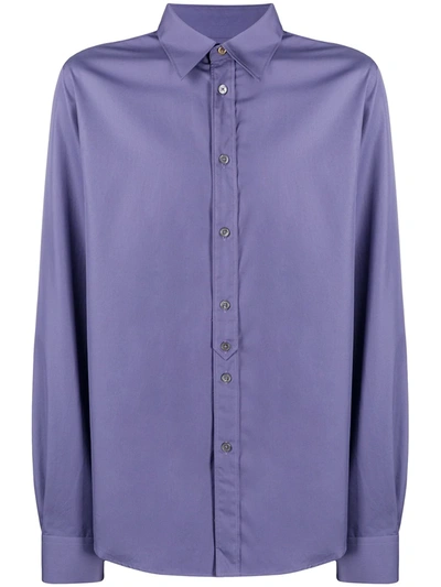 Paul Smith Button-down Cotton Shirt In Purple