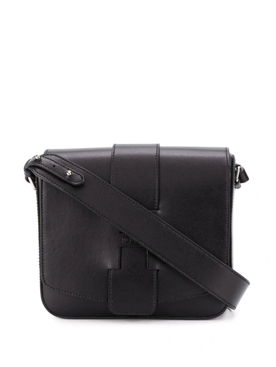 Hogan Stamped Logo Cross-body Bag In Black