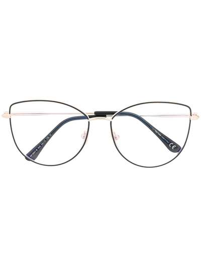 Tom Ford Soft Cat-eye Glasses In Black