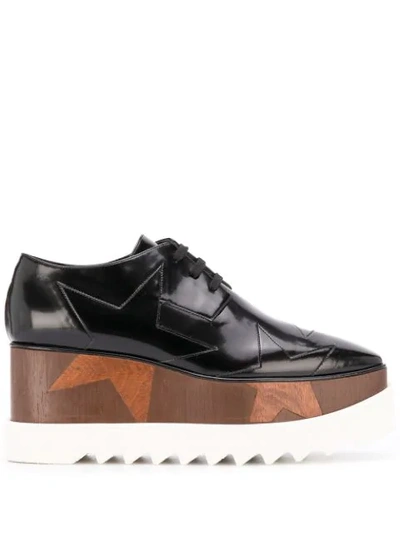 Stella Mccartney Elyse Flatform Derby Shoes In Black