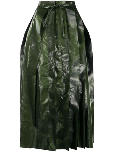 Rejina Pyo Pleated Midi Skirt In Green