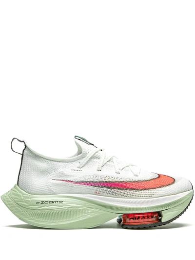 Nike Air Zoom Alphafly Next% Women's Road Racing Shoes In White,jade Aura,flash Crimson