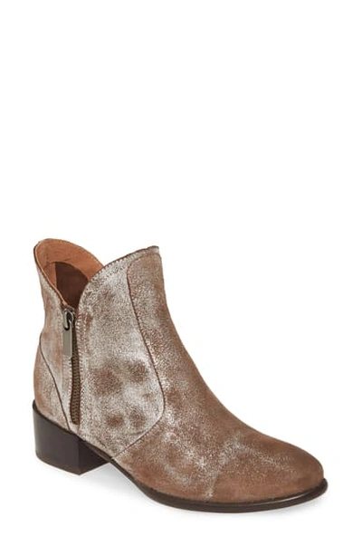 Seychelles Lucky Pennies Bootie In Metallic Silver Leather