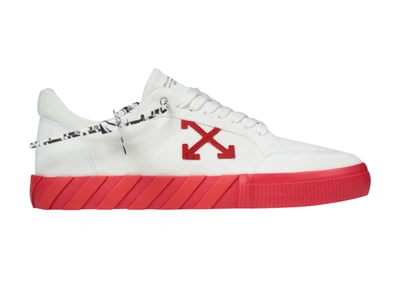 Pre-owned Off-white  Low Vulc White Red Aw20 In White/red