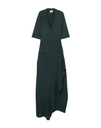 Albus Lumen Long Dresses In Dark Green